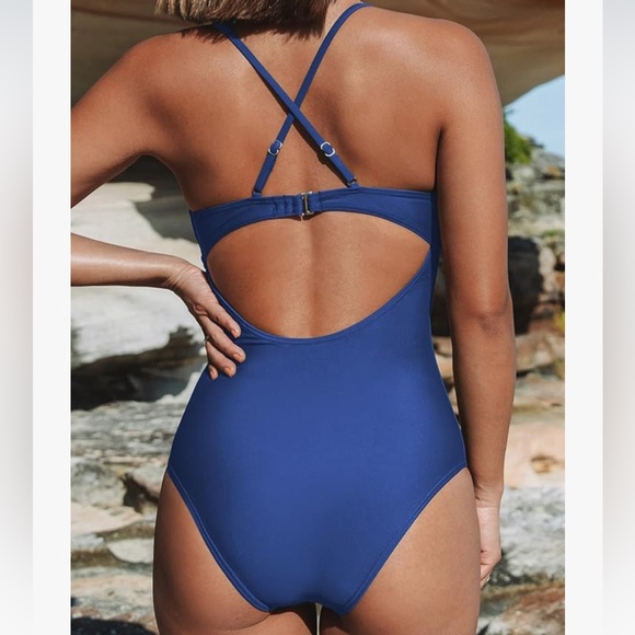CUPSHE Swimsuit One Piece Boho Plunge-Neck Lace - Picture 12 of 16